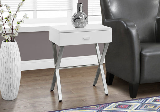 Accent Side X Table, Storage Drawer, Contemporary & Modern - R&R Furniture Gallery (Fountain Valley, CA)