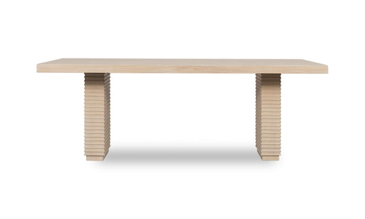 Magnolia Double Pedestal Wooden Dining Table in Daffodil - R&R Furniture Gallery (Fountain Valley, CA)