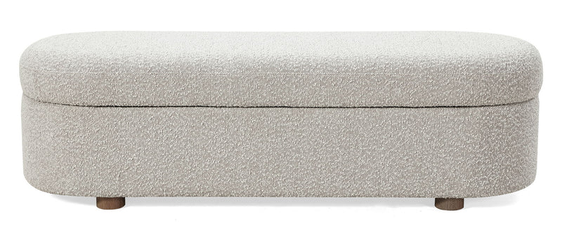 Kiki Upholstered Hinged Storage Bench in Cotton Ball Boucle (2026)