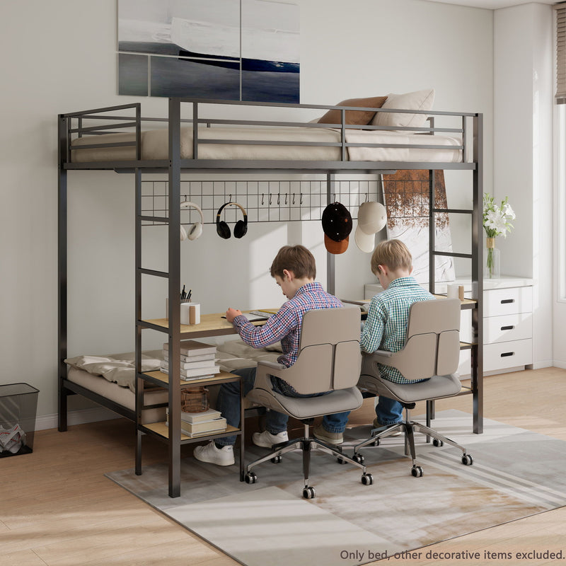 Ethan - Bunk Bed With Desk, Charging Station, Storage Shelves - R&R Furniture Gallery (Fountain Valley, CA)