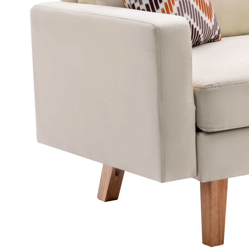 Bahamas - Minimalistic Sofa With 2 Throw Pillows - R&R Furniture Gallery (Fountain Valley, CA)
