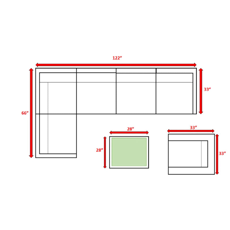 Wicker Seating Group Set With Table And Cushions - R&R Furniture Gallery (Fountain Valley, CA)