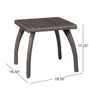 Luminant - Outdoor Side Table With Iron Frame - Brown - R&R Furniture Gallery (Fountain Valley, CA)