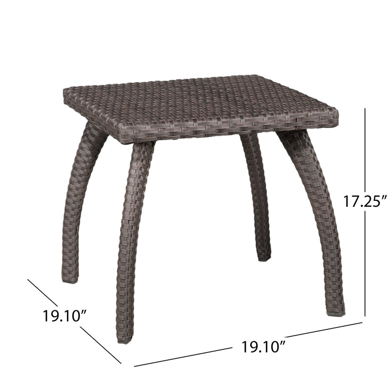 Luminant - Outdoor Side Table With Iron Frame - Brown - R&R Furniture Gallery (Fountain Valley, CA)