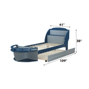 Neptune II - Twin Bed - Gray / Navy - R&R Furniture Gallery (Fountain Valley, CA)