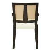 Mid Century Modern Arm Dining Chair Set With Rattan Backrest - R&R Furniture Gallery (Fountain Valley, CA)