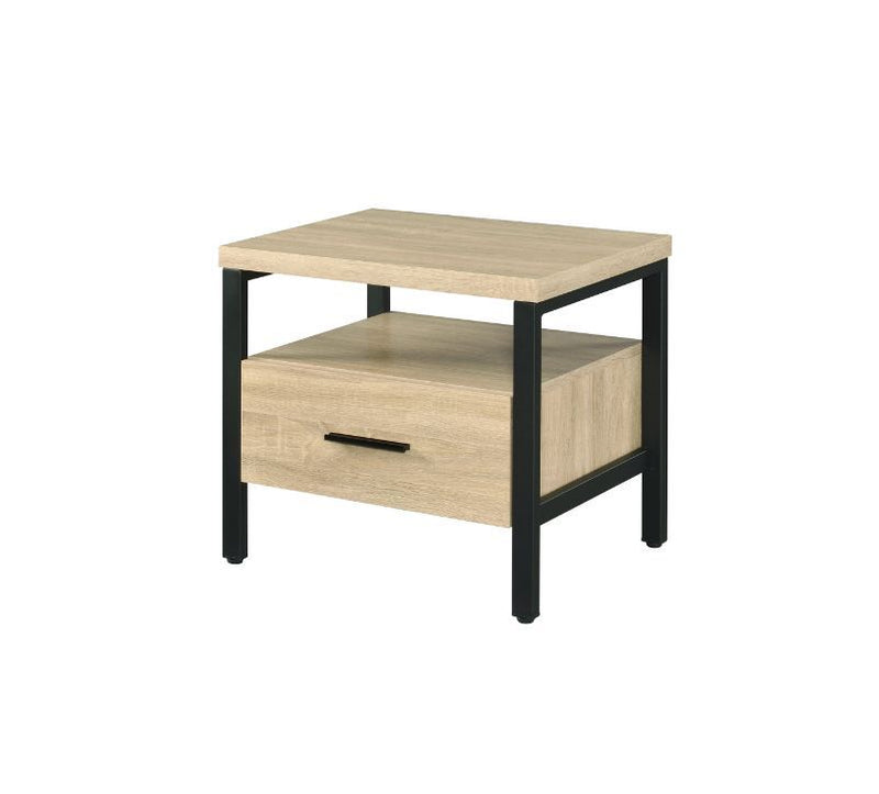 Yawan - Accent Table - Oak & Black - R&R Furniture Gallery (Fountain Valley, CA)