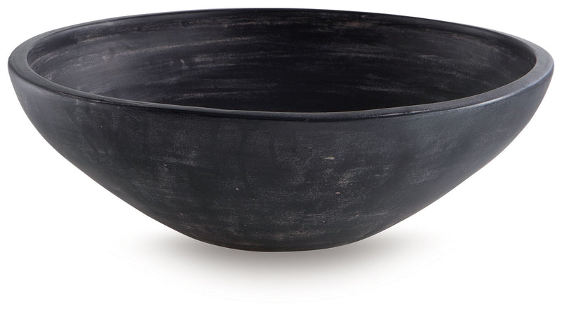 Signature Design by Ashley Meadie bowl from Plates & Bowls collection, featuring a stylish ceramic design with a smooth finish.