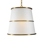 Triad - 4 Light Pendant - Brass / White