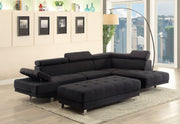 Glory Furniture Riveredge Comfort Sectional sofa with plush cushions and neutral upholstery in a modern living room setting.