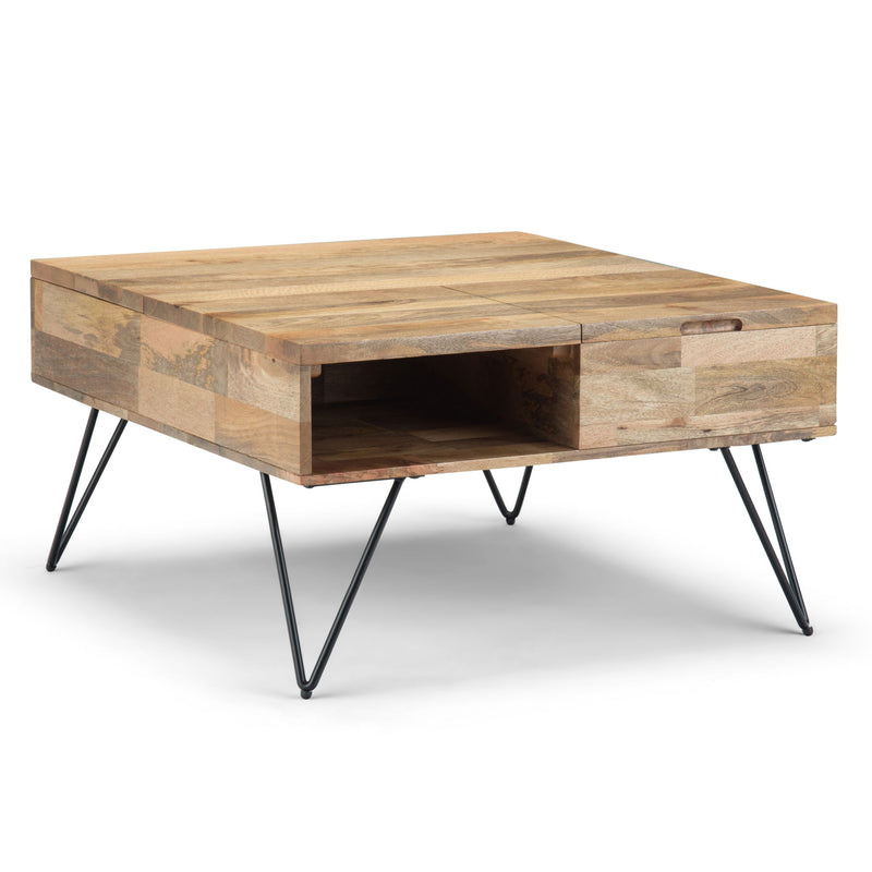 Hunter - Lift Top Square Coffee Table - Natural - R&R Furniture Gallery (Fountain Valley, CA)