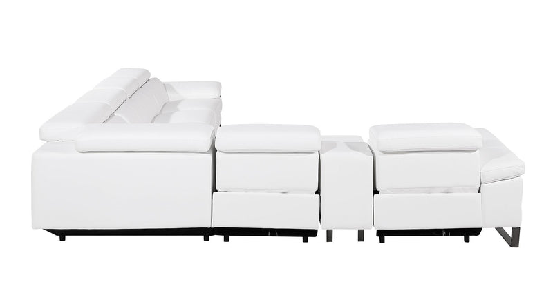 1246 - 7-Piece L-Shaped Modular Power Reclining Sectional With 4 Power Recliners And Power Headrests