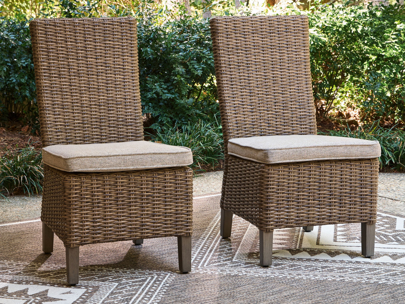 Laguna Heights - Side Chair With Cushion (Set of 2) - Beige - R&R Furniture Gallery (Fountain Valley, CA)
