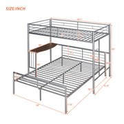 DreamHaus bunk bed with built-in desk, ladder, and sturdy slats, ideal for bedroom space-saving and comfort.