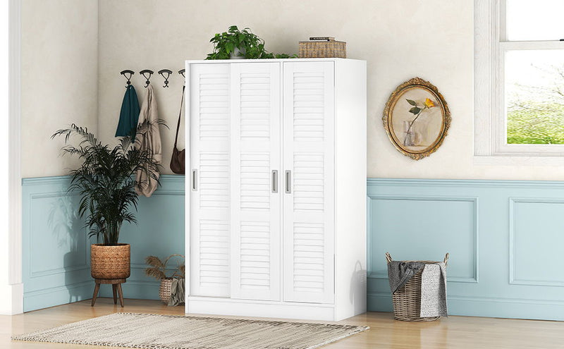 3 Door Shutter Wardrobe & Shelves - R&R Furniture Gallery (Fountain Valley, CA)