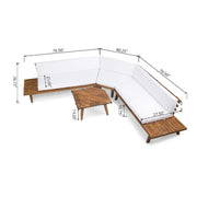 Hillcrest - V Shaped 4 Piece Sofa Set, Water Resistant - R&R Furniture Gallery (Fountain Valley, CA)