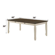 Fedele - Dining Table - Weathered Oak & Cream - R&R Furniture Gallery (Fountain Valley, CA)