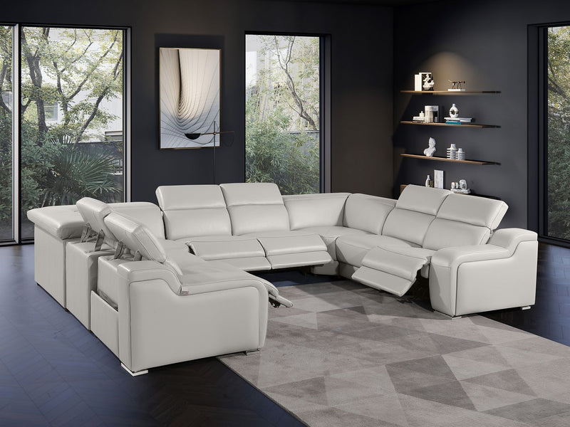 1116 - 8-Piece U-Shaped Sectional Sofa In With 4 Power Recliners & Power Headrests