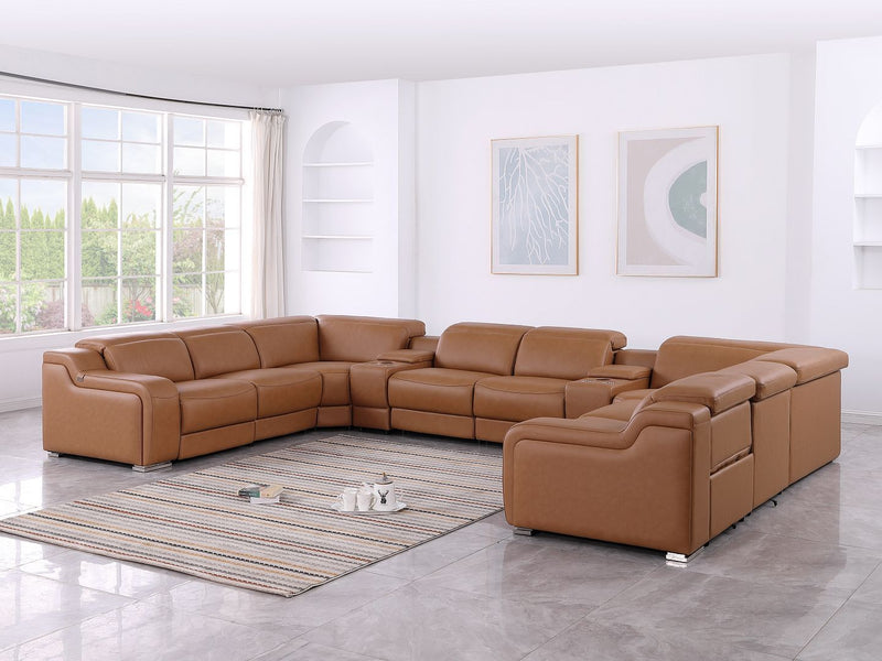 1116 - 10-Piece U-Shaped Sectional Sofa In With 4 Power Recliners & Power Headrests - R&R Furniture Gallery (Fountain Valley, CA)
