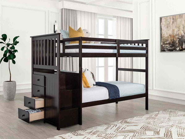Ontario - Twin/Twin Bunk Bed, Espresso
