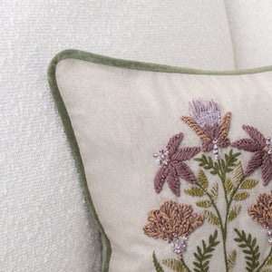 TD Belcourt 14" x 26" Pillow - Floral Multi / Olive Green - R&R Furniture Gallery (Fountain Valley, CA)
