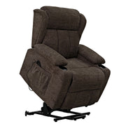 Lusio - Power Motion Recliner With Lift & Cup Holder - Brown - R&R Furniture Gallery (Fountain Valley, CA)