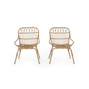Noble House Monsoon outdoor accent chair with open weave design, stylish and comfortable chair set for outdoor seating.