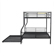 Steel construction bunk bed by DreamHaus featuring two stacked sleeping areas with a sturdy metal frame and safety rails.
