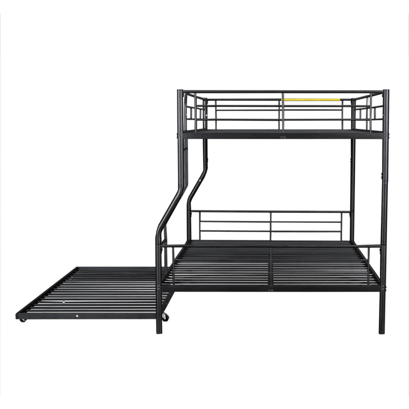 Steel construction bunk bed by DreamHaus featuring two stacked sleeping areas with a sturdy metal frame and safety rails.