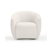 TOV Furniture Jordan velvet swivel chair with rounded back and chrome base, featuring plush fabric and modern design.