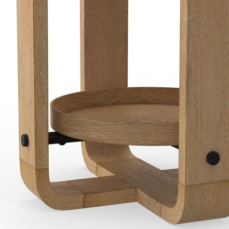Escape - 3 Piece Occasional Table Set - Glazed Natural Oak / Black Metal Trim - R&R Furniture Gallery (Fountain Valley, CA)