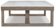 Loyaska - Rectangular Cocktail Table - Brown / Ivory - R&R Furniture Gallery (Fountain Valley, CA)