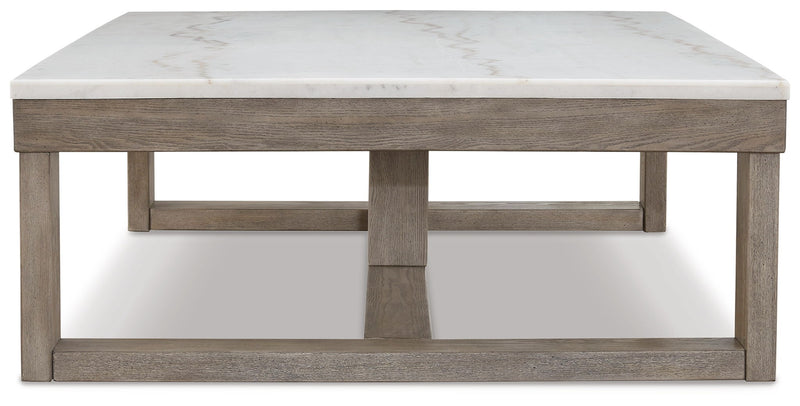 Loyaska - Rectangular Cocktail Table - Brown / Ivory - R&R Furniture Gallery (Fountain Valley, CA)