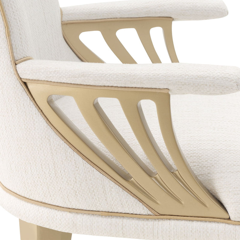 La Terrazza - Dining Arm Chair (Set of 2) - Creamy Pearl - R&R Furniture Gallery (Fountain Valley, CA)