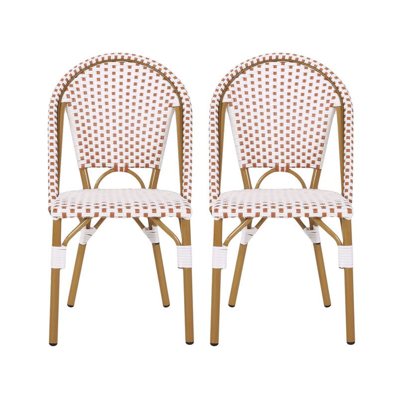 Outdoor Rattan And Aluminum French Bistro Chairs Set - R&R Furniture Gallery (Fountain Valley, CA)