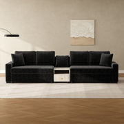 Modular Sofa Couch With Storage Armrest And Center Console - R&R Furniture Gallery (Fountain Valley, CA)