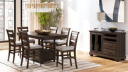 Upholstered Seat Ladderback Side Chair (Set of 2) - Coffee - R&R Furniture Gallery (Fountain Valley, CA)