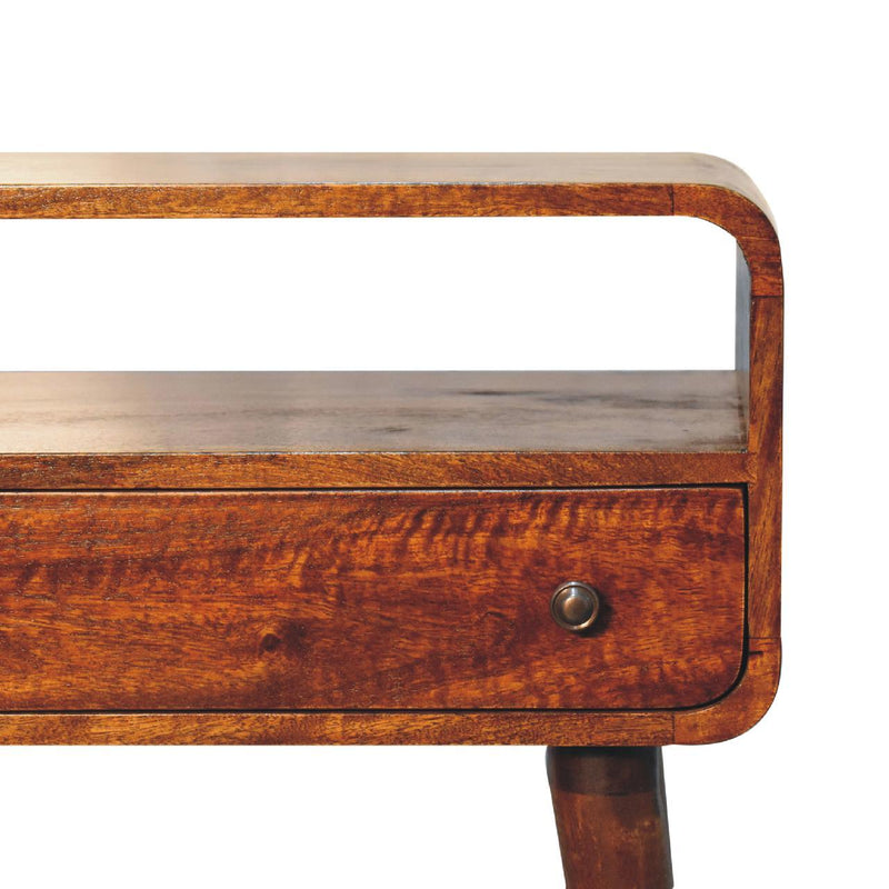 Curved Chestnut Console Table - R&R Furniture Gallery (Fountain Valley, CA)