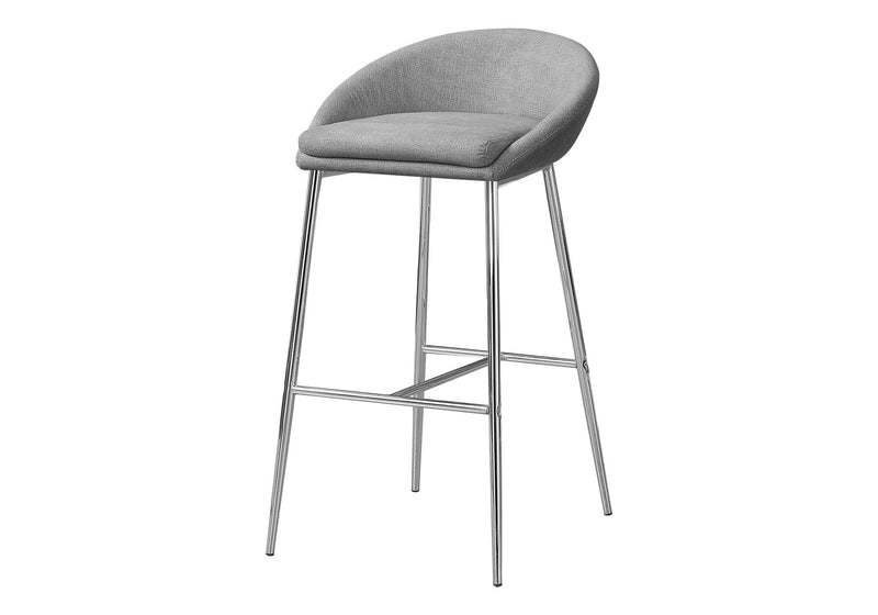 Bar Stool, Bar Height, Contemporary & Modern (Set of 2) - Gray - R&R Furniture Gallery (Fountain Valley, CA)