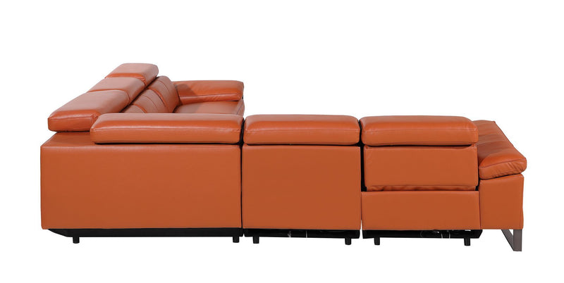 1246 - 5-Piece L-Shaped Modular Power Reclining Sectional With Power Headrests