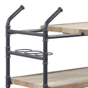 Brantley - Serving Cart - Oak & Sandy Black - R&R Furniture Gallery (Fountain Valley, CA)