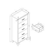 Carlos - 5 Pieces Queen Bedroom Set - Black - R&R Furniture Gallery (Fountain Valley, CA)