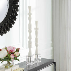 Norte - Stone Sculptures (Set of 2) - White - R&R Furniture Gallery (Fountain Valley, CA)
