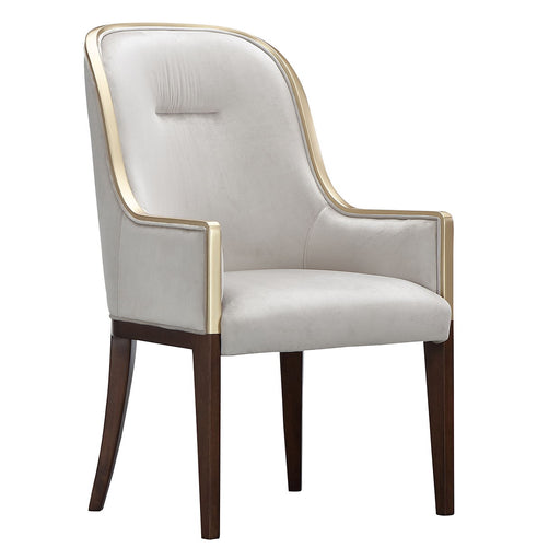 Houston - Dining Arm Chair - Porcini / Walnut - R&R Furniture Gallery (Fountain Valley, CA)