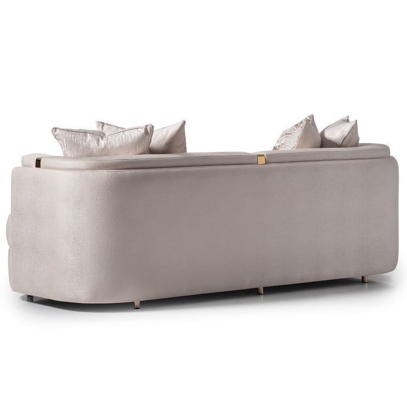 Carmela - Sofa - Almond / Gold - R&R Furniture Gallery (Fountain Valley, CA)