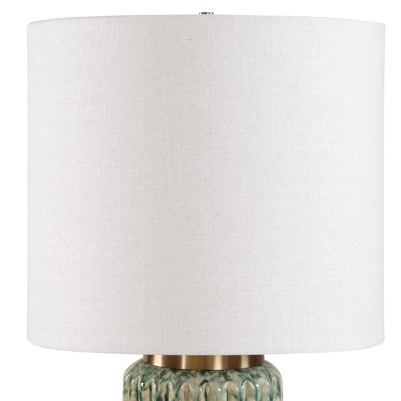 Hensley - Table Lamp - Ivory & Green