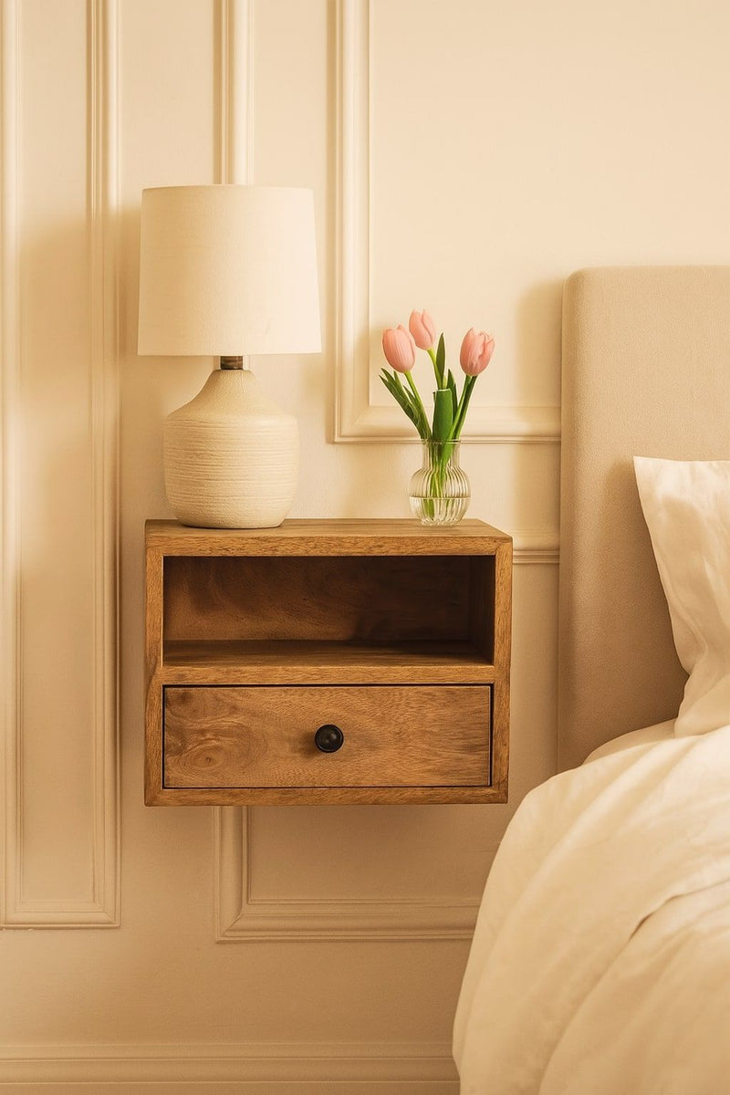 Solis - 1 Drawer Wall Mounted Nightstand - R&R Furniture Gallery (Fountain Valley, CA)