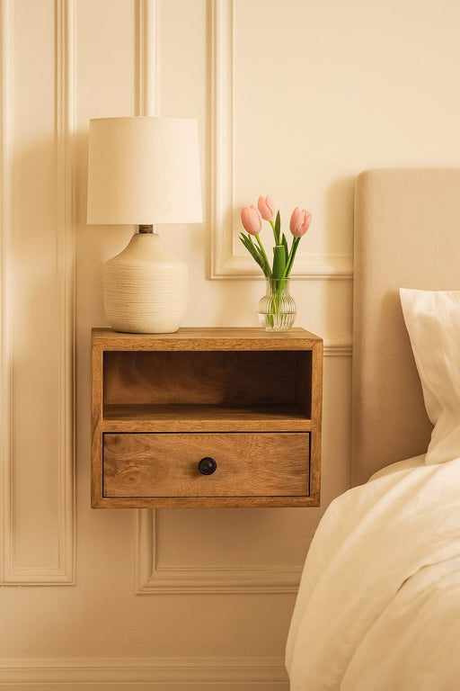 Solis - 1 Drawer Wall Mounted Nightstand - R&R Furniture Gallery (Fountain Valley, CA)