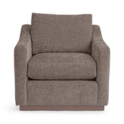 Classic Home Aspen accent arm chair with plush upholstery and wooden legs, stylish and comfortable for living room decor.
