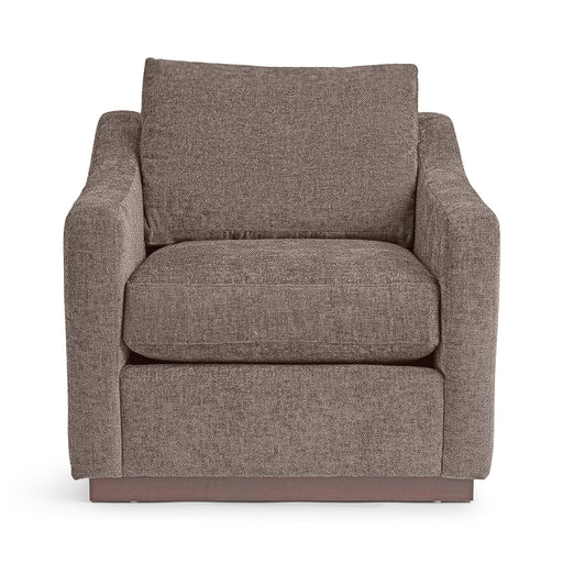 Classic Home Aspen accent arm chair with plush upholstery and wooden legs, stylish and comfortable for living room decor.